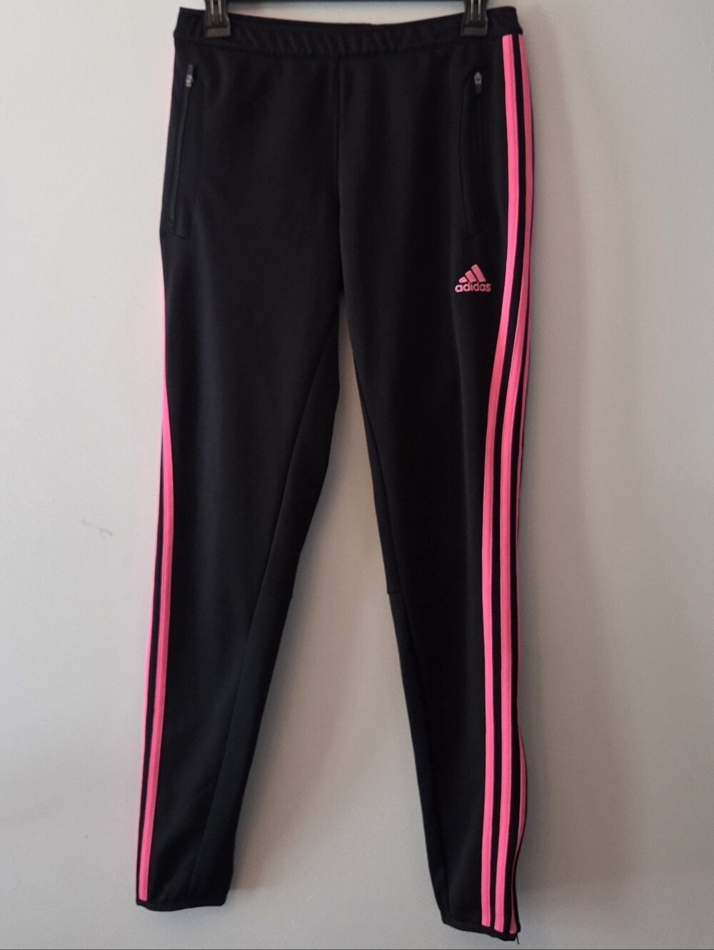 Adidas Women's Tiro 15 Black With Pink Stripes Athletic Pants Size S